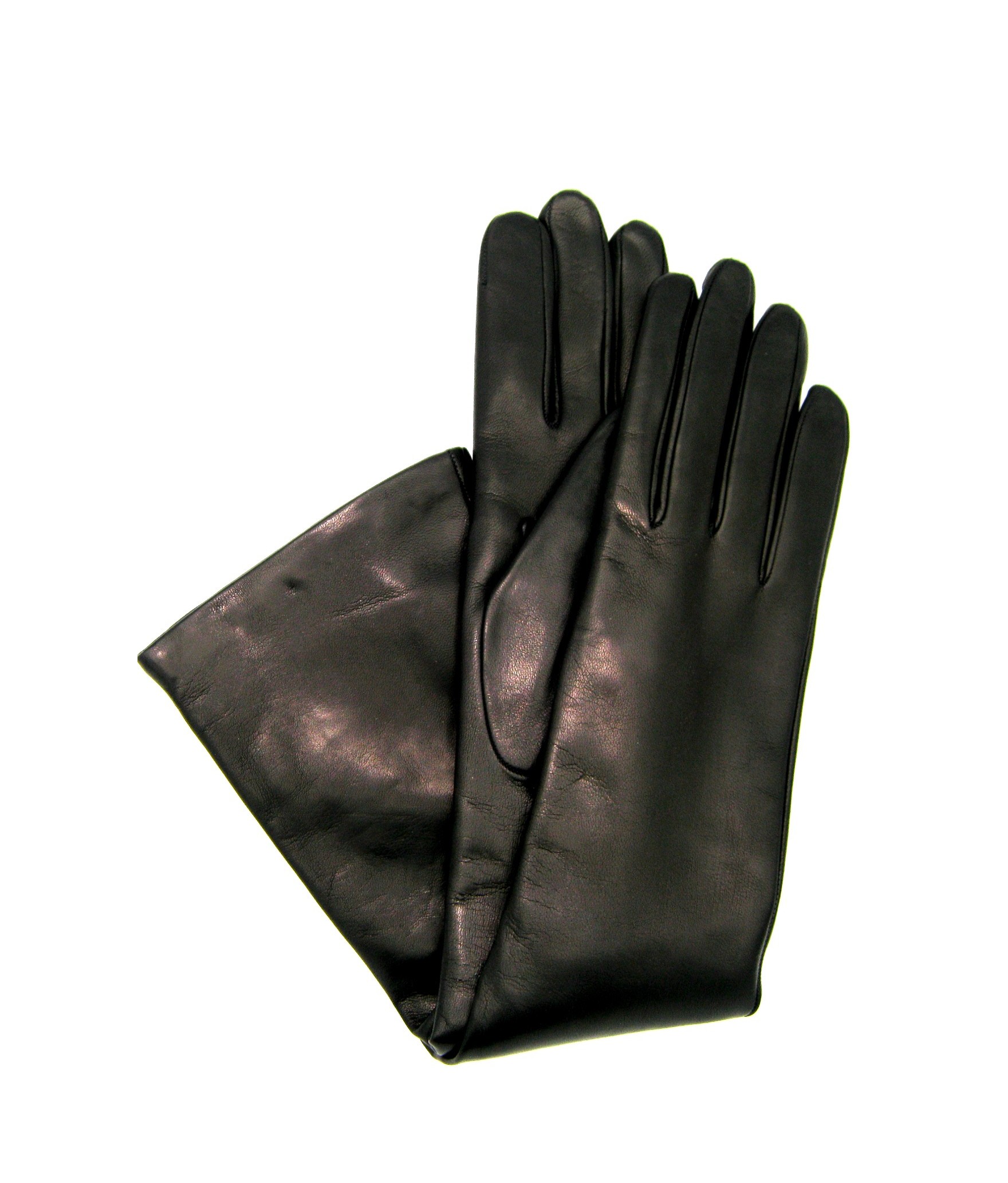 женщина Fashion Nappa leather gloves cashmere lined 10bt Black