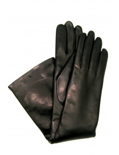Woman Fashion Nappa leather gloves cashmere lined 10bt Black
