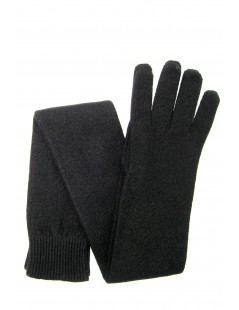 женщина Casual 100%cashmere gloves 16bt Black Sermoneta Gloves 
