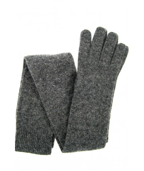 женщина Casual 100%cashmere gloves 16bt Dark Grey Sermoneta