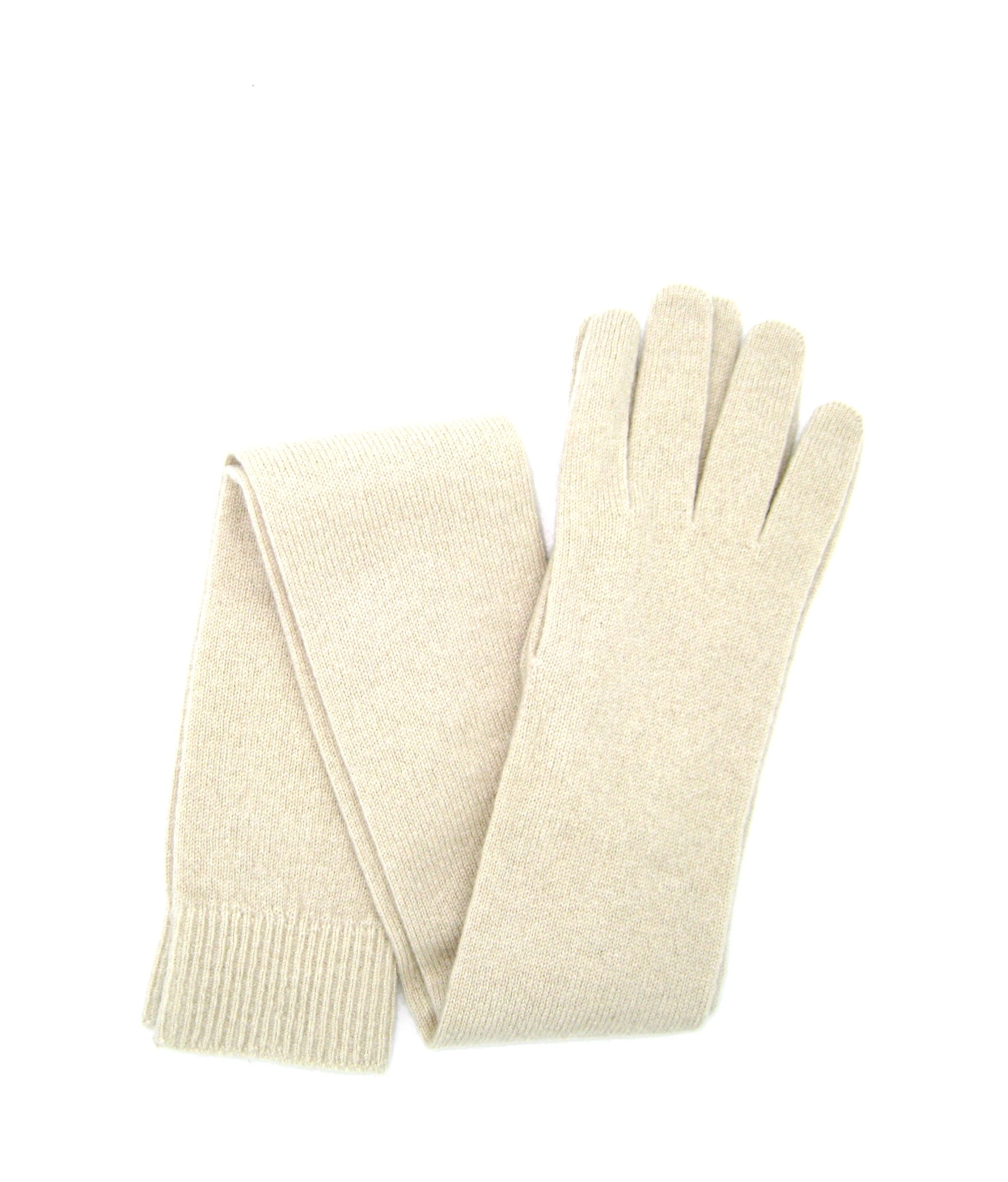 Woman Casual 100%cashmere gloves 16bt Cream Sermoneta Gloves 