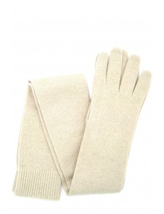 Damen Casual 100% Kaschmir Handschuhe 16bt Crema farben