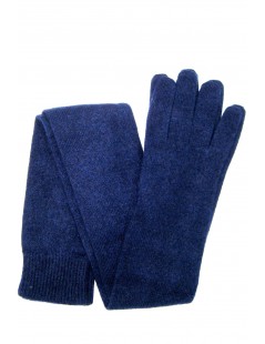 Woman Casual 100%cashmere gloves 16bt Blue/Navy Sermoneta