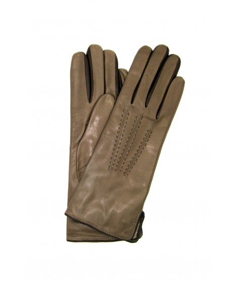 женщина Fashion Nappa leather gloves 4bt cashmere lined bicolor