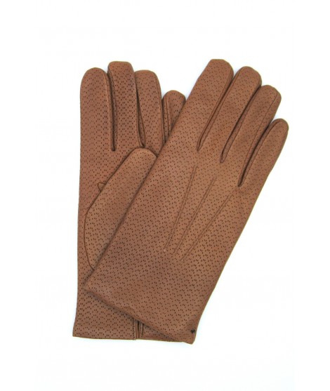 мужчина Easy Going Nappa leather gloves 2bt,cashmere lined Tan