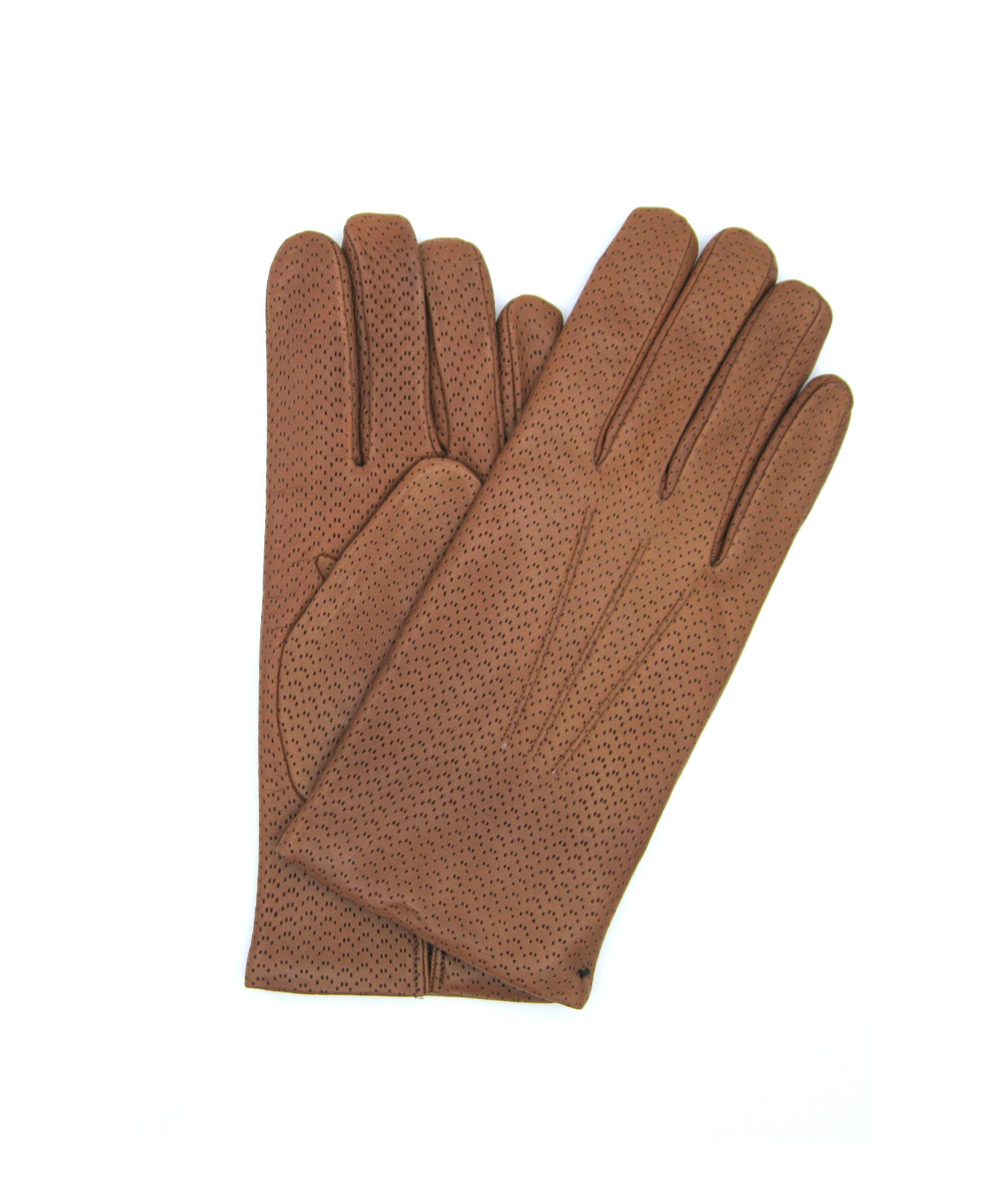 Uomo Easy Going Nappa leather gloves 2bt,cashmere lined Tan