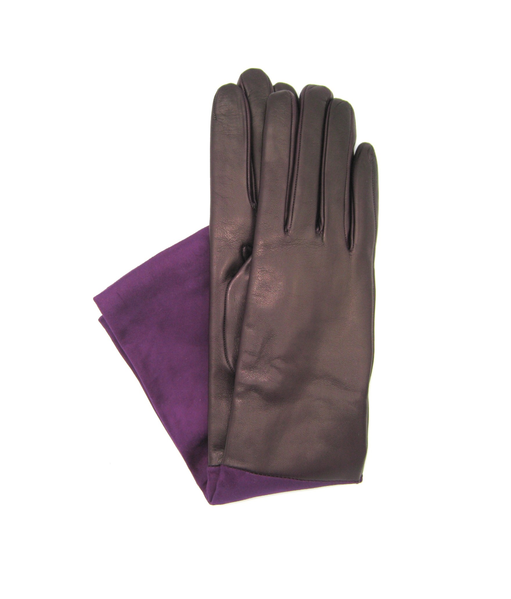 Damen Fashion Handschuhe aus Nappa und Wildleder 8bt kaschmir
