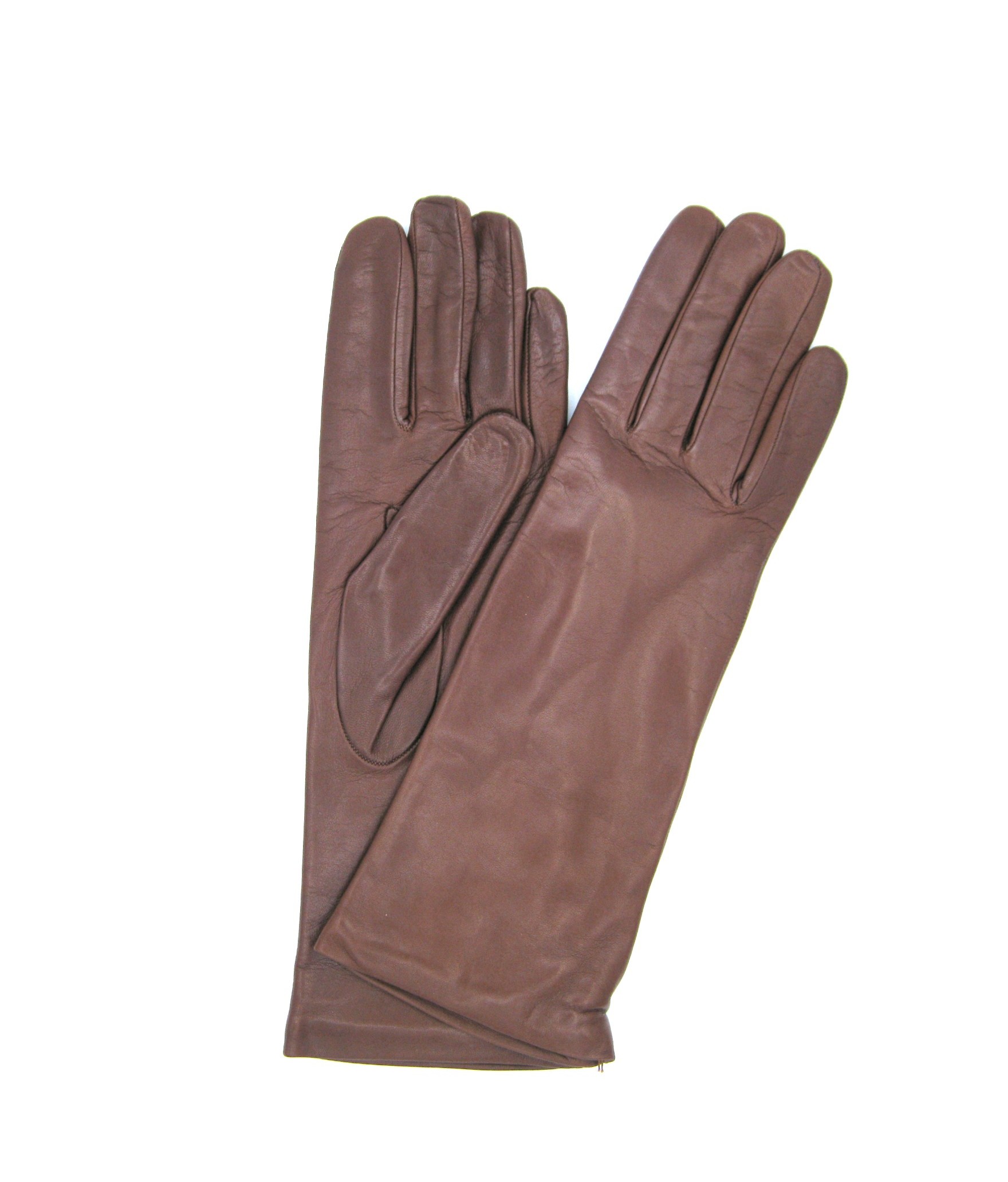 Woman Classic Nappa leather gloves 4bt cashmere lined Cognac