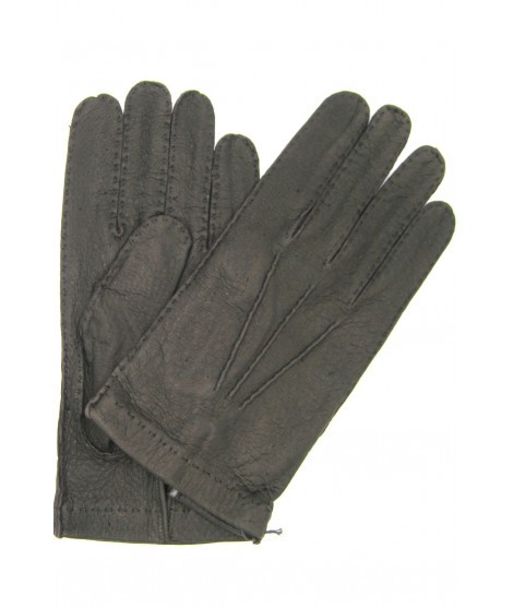 мужчина Classic Unlined Peccary leather gloves, Hand Stitching