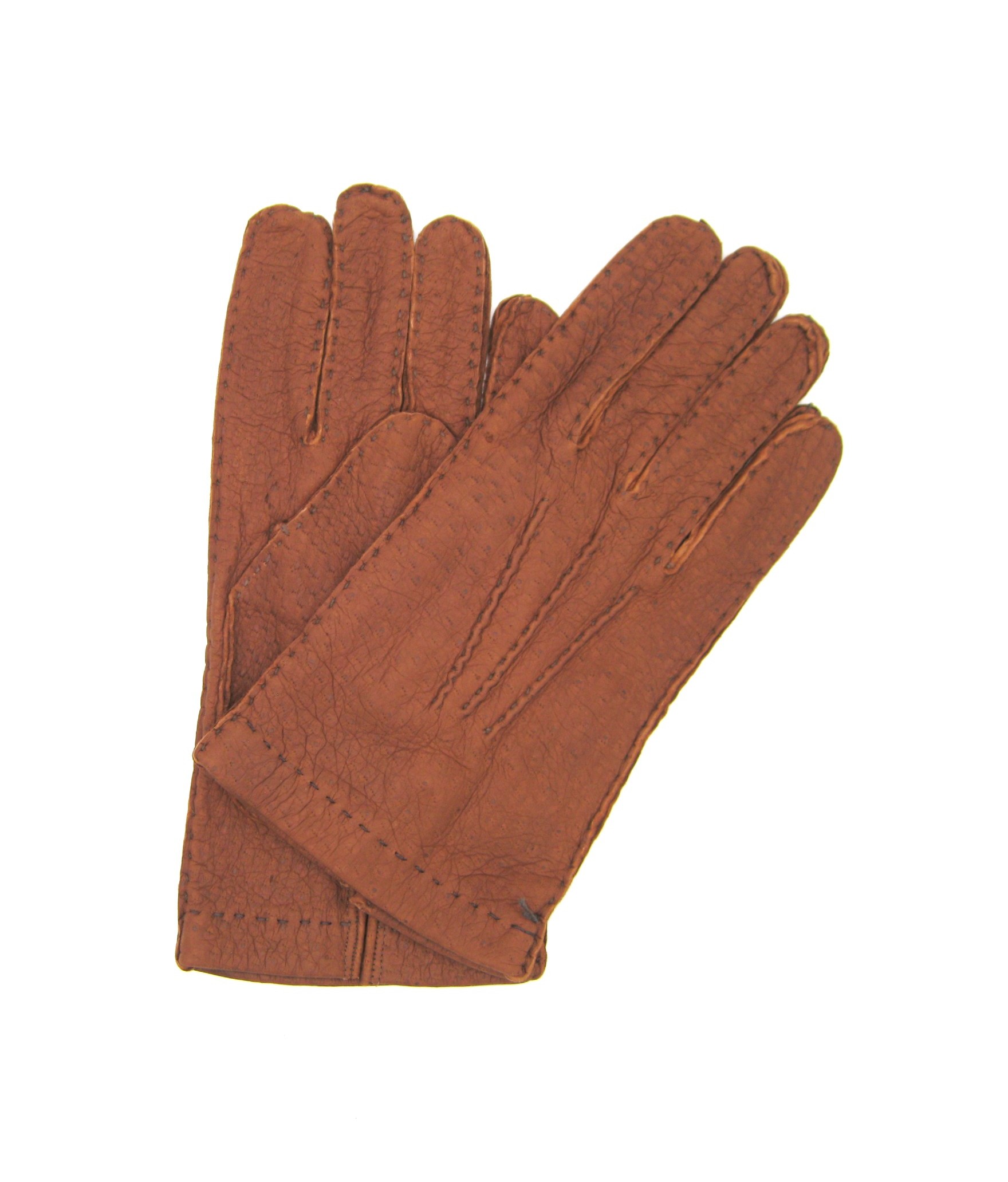 мужчина Classic Unlined Peccary leather gloves, Hand Stitching