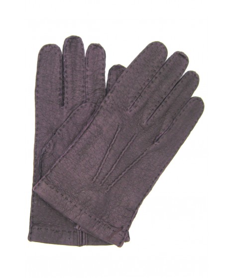 Uomo Classic Unlined Peccary leather gloves, Hand Stitching