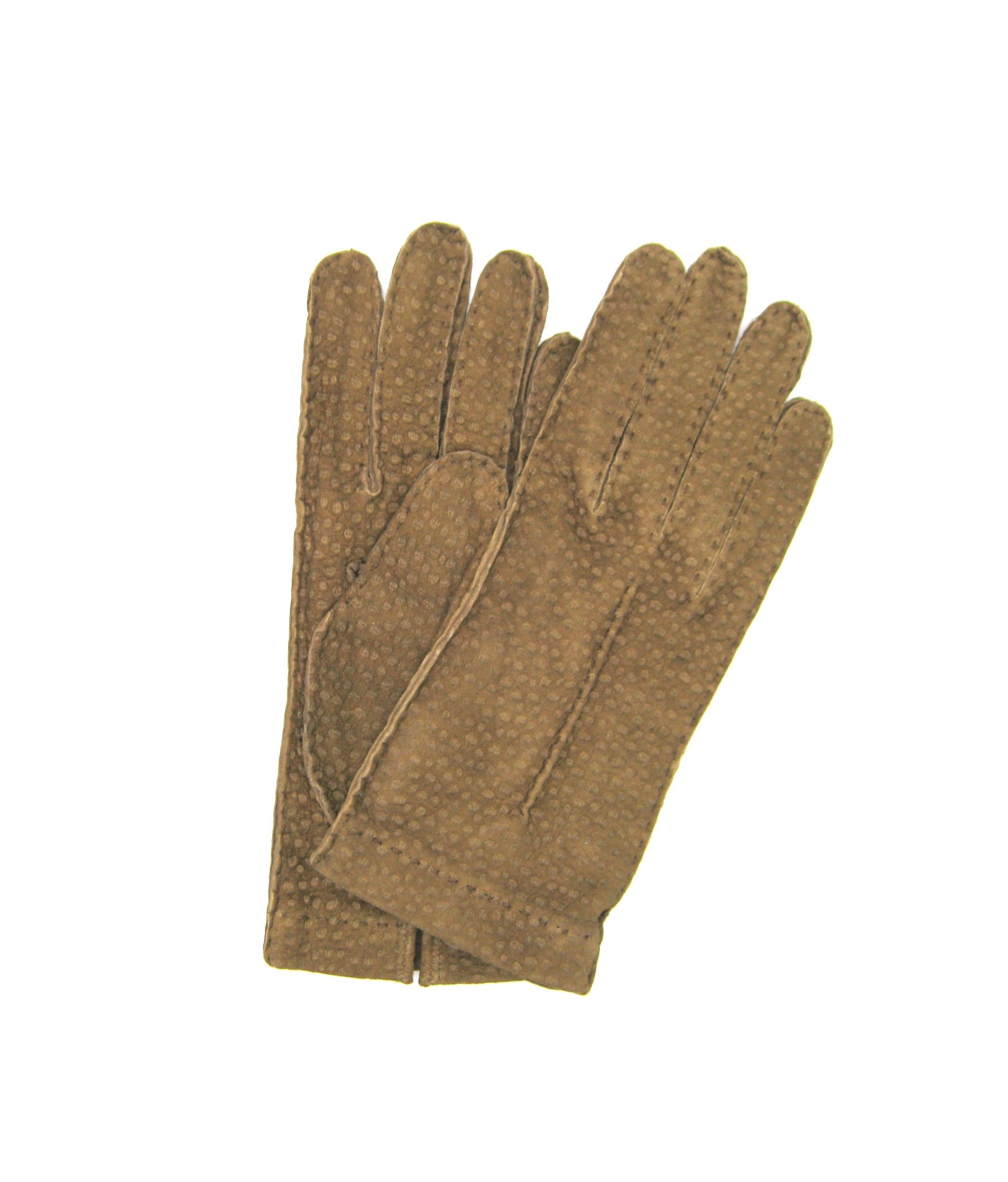 Woman Classic Unlined Carpincho leather gloves, Hand Stitching