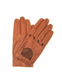 Uomo Driver Driving gloves of Nappa leather Tan Sermoneta