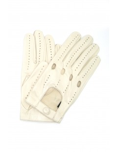 Uomo Driver Driving gloves of Nappa leather Cream Sermoneta