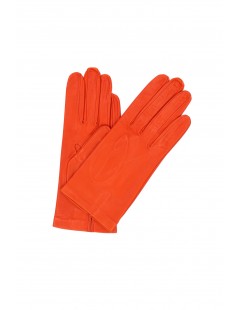 женщина Classic Nappa leather gloves Silk lined Orange