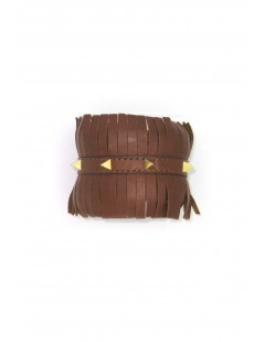 Accessories Woman Bracelet Nappa leather Bracelet with fringes