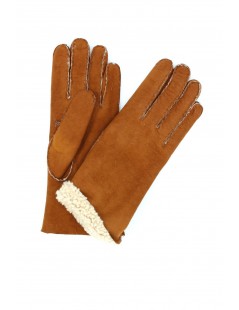 Woman Artik Sheepskin gloves with hand stitching Tan Sermoneta