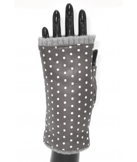 Damen Fashion Nappaleder handschuhe mit unbedeckten Fingern mit