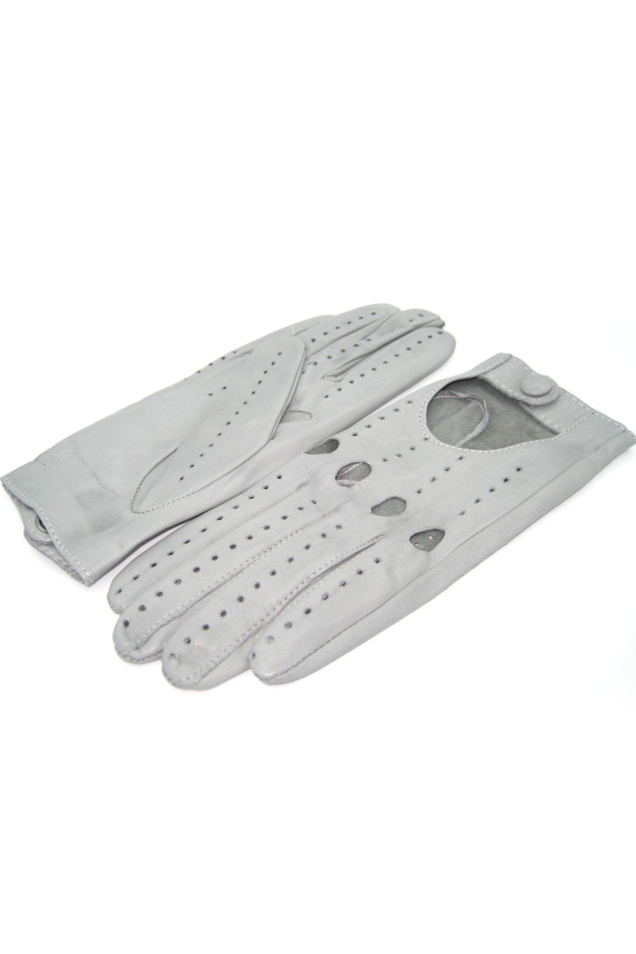 Guanto Guida sfoderato dita intere - grigio perla3