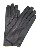 Guanto in Capretto 2bt con 3 cordoni fod. cashmere - Blu Navy