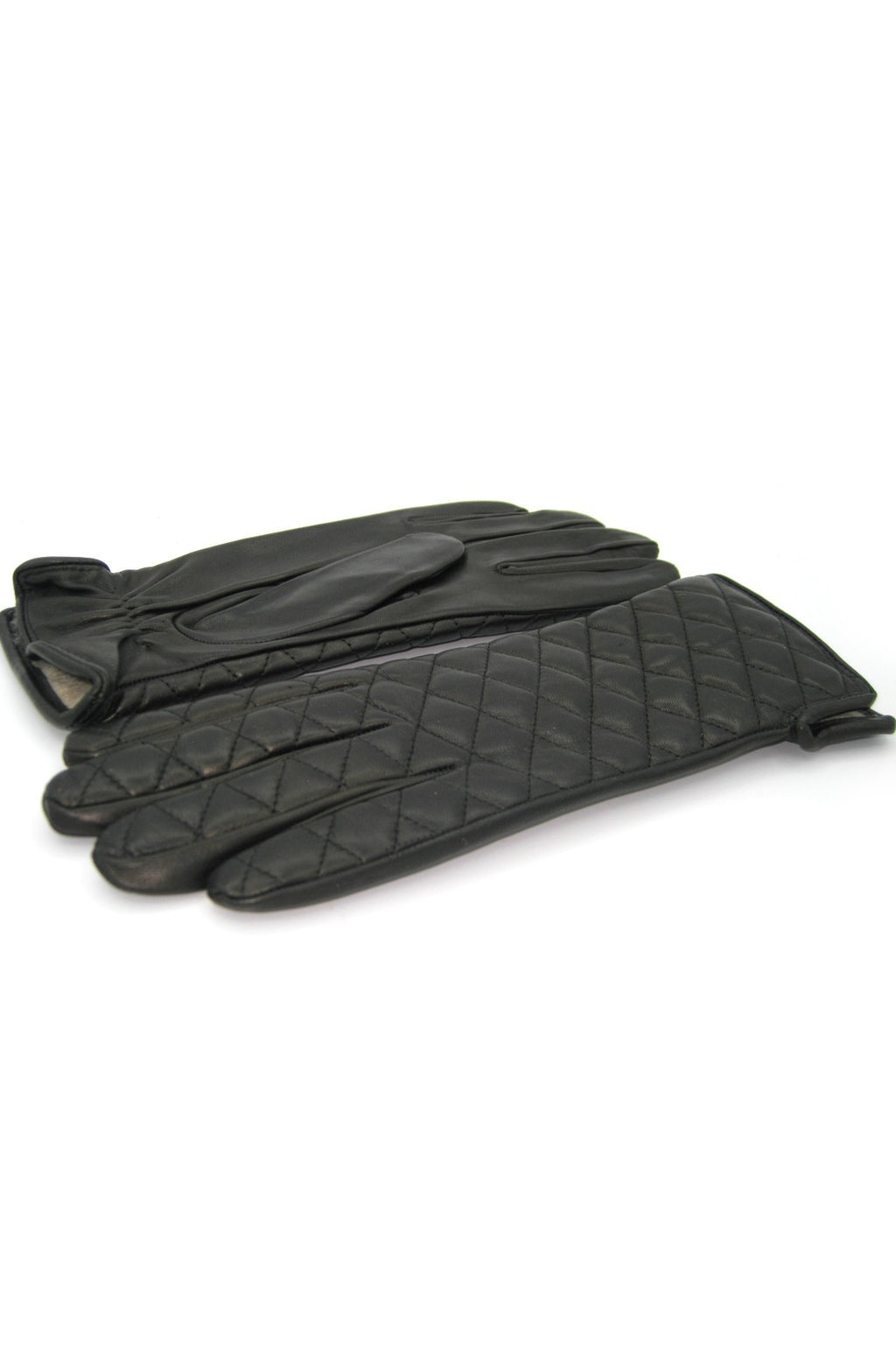 Guanto trapuntato 2bt fodera cashmere - Nero