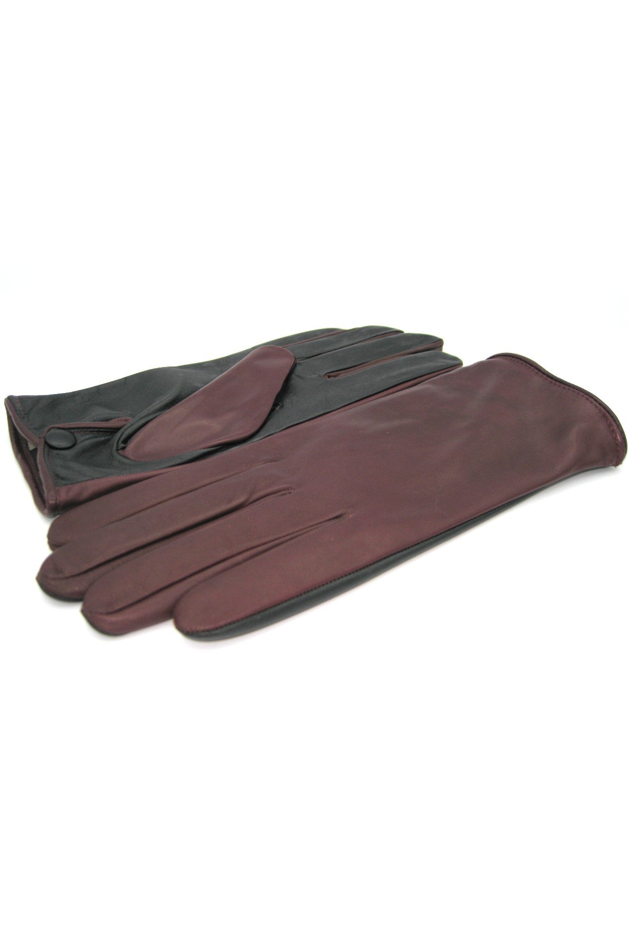 Guanto in Nappa fodera cashmere,Touch screen - Bordeaux/Nero