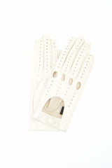 Ungefütterter Vollfinger-Fahrerhandschuh - Creme
