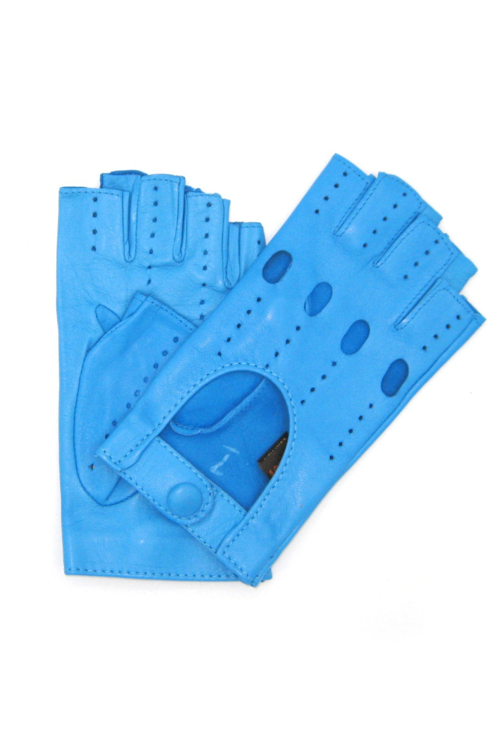 Guanto Guida sfoderto 1/2 dita - Turchese