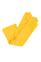 Guanto Nappa lungo foderato seta - Giallo ocra