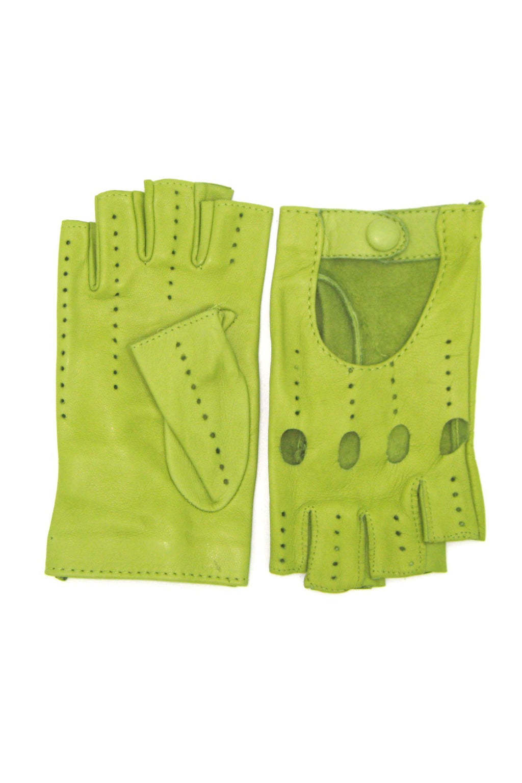 Guanto Guida sfoderto 1/2 dita - Pistacchio