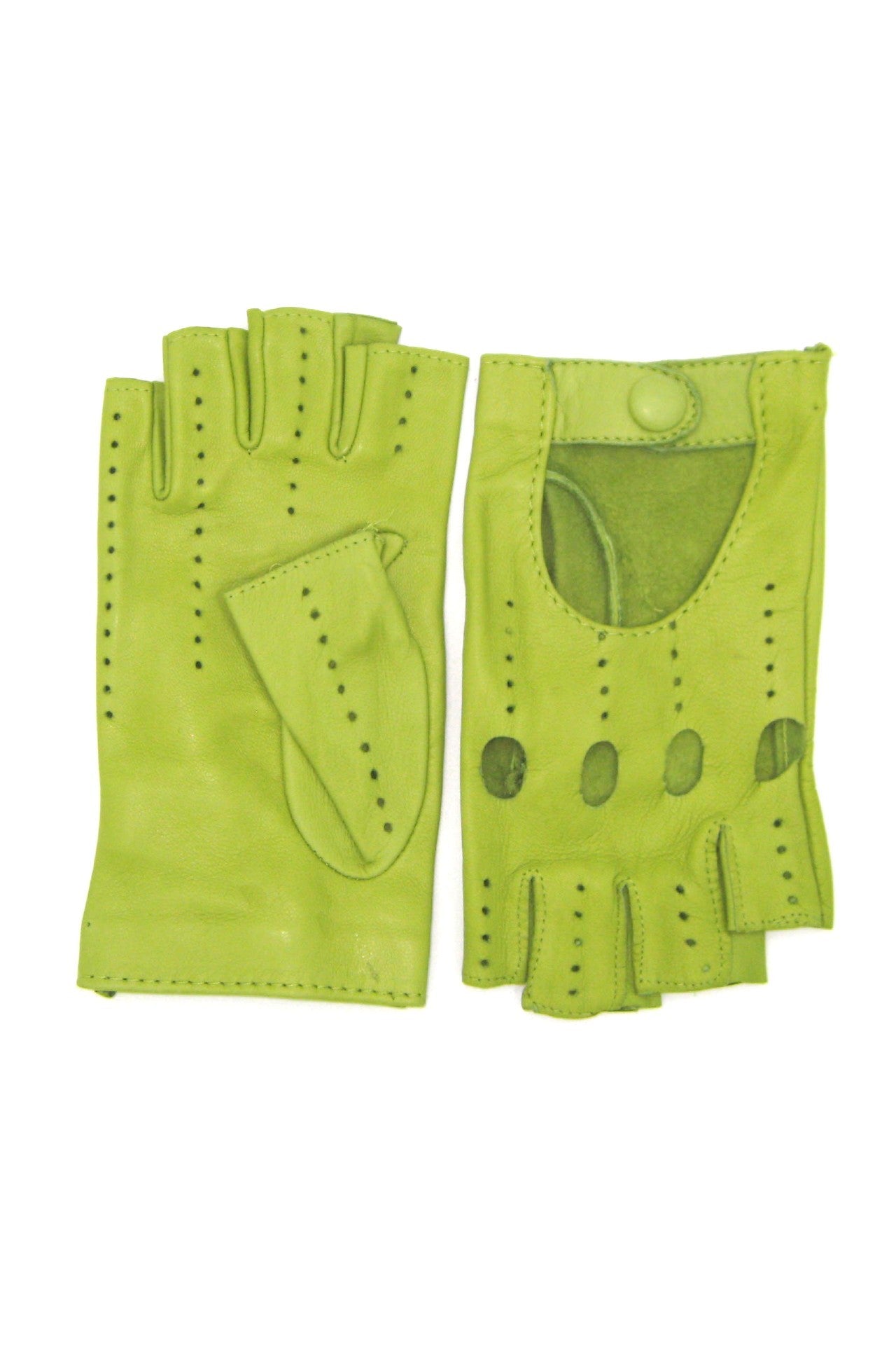 Guanto Guida sfoderto 1/2 dita - Pistacchio