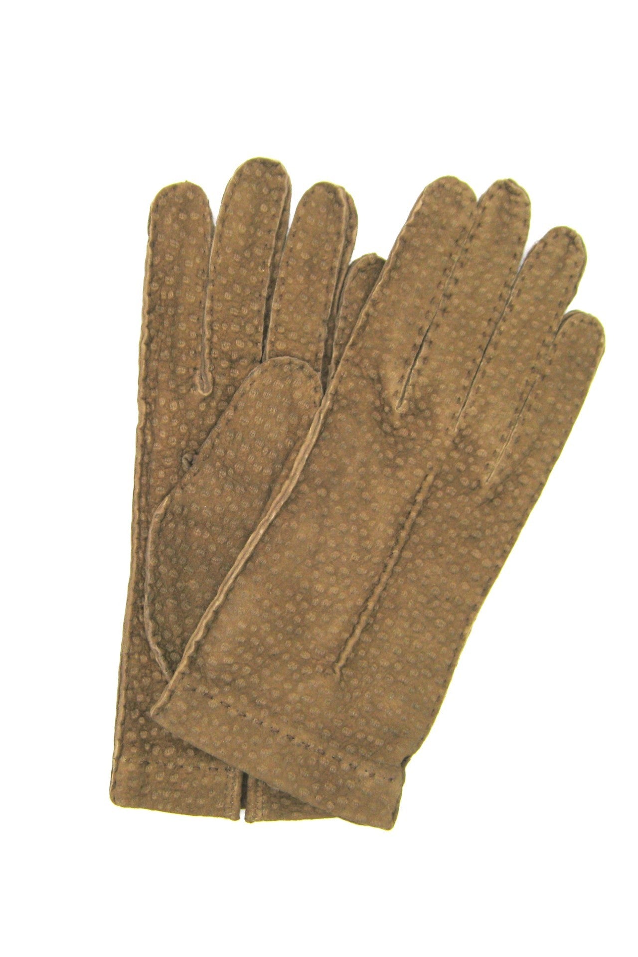 Guanto in Carpinchos sfoderato cucito a mano - Tortora