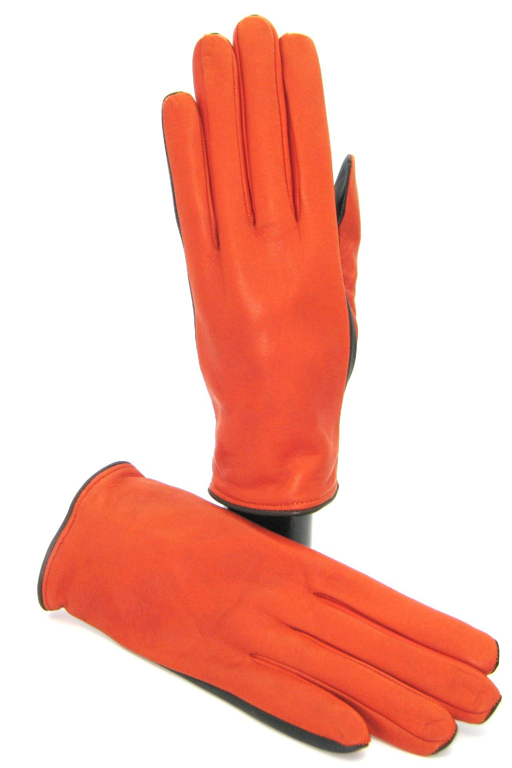 Guanto Nappa fodera cashmere Touch Screen - Arancio/Moro