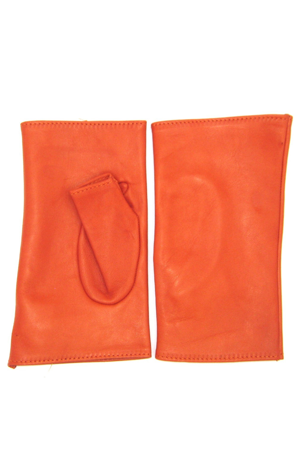 Manicotto in Nappa 2bt foderato seta - Arancio scuro