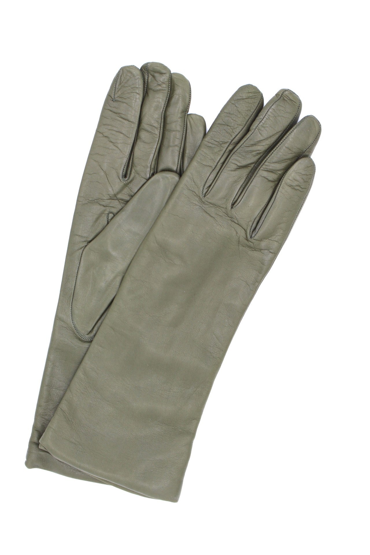 Guanto nappa foderato cashmere 4 bt - Verde militare