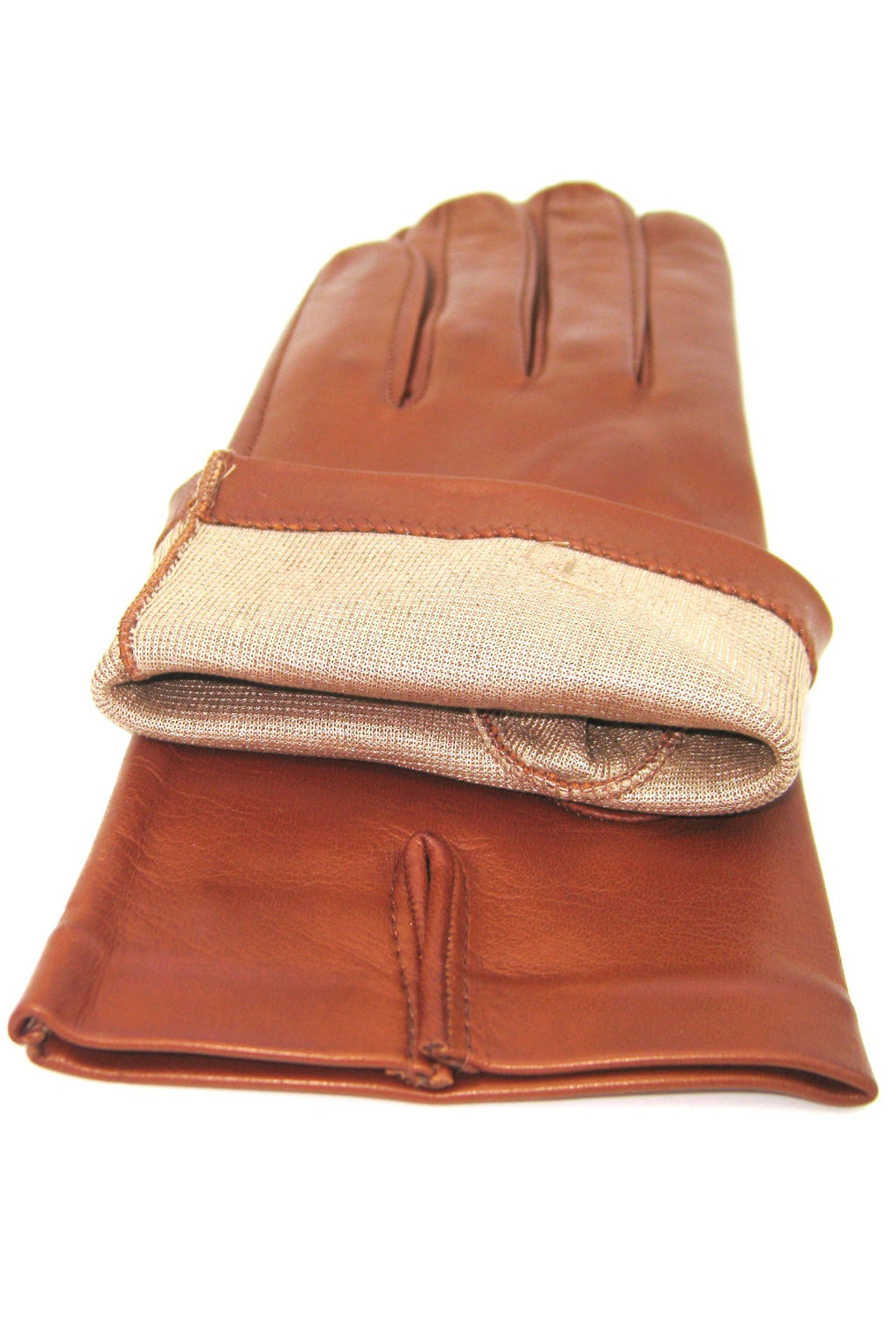 Guanto Nappa fodera seta - Cognac