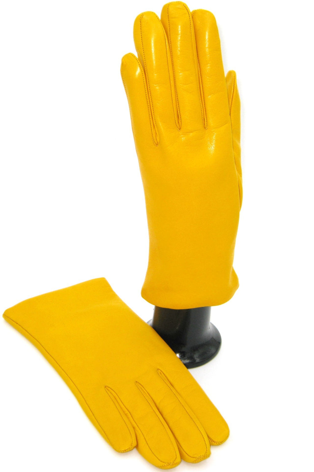 Guanto Nappa foderato cashmere - Giallo ocra