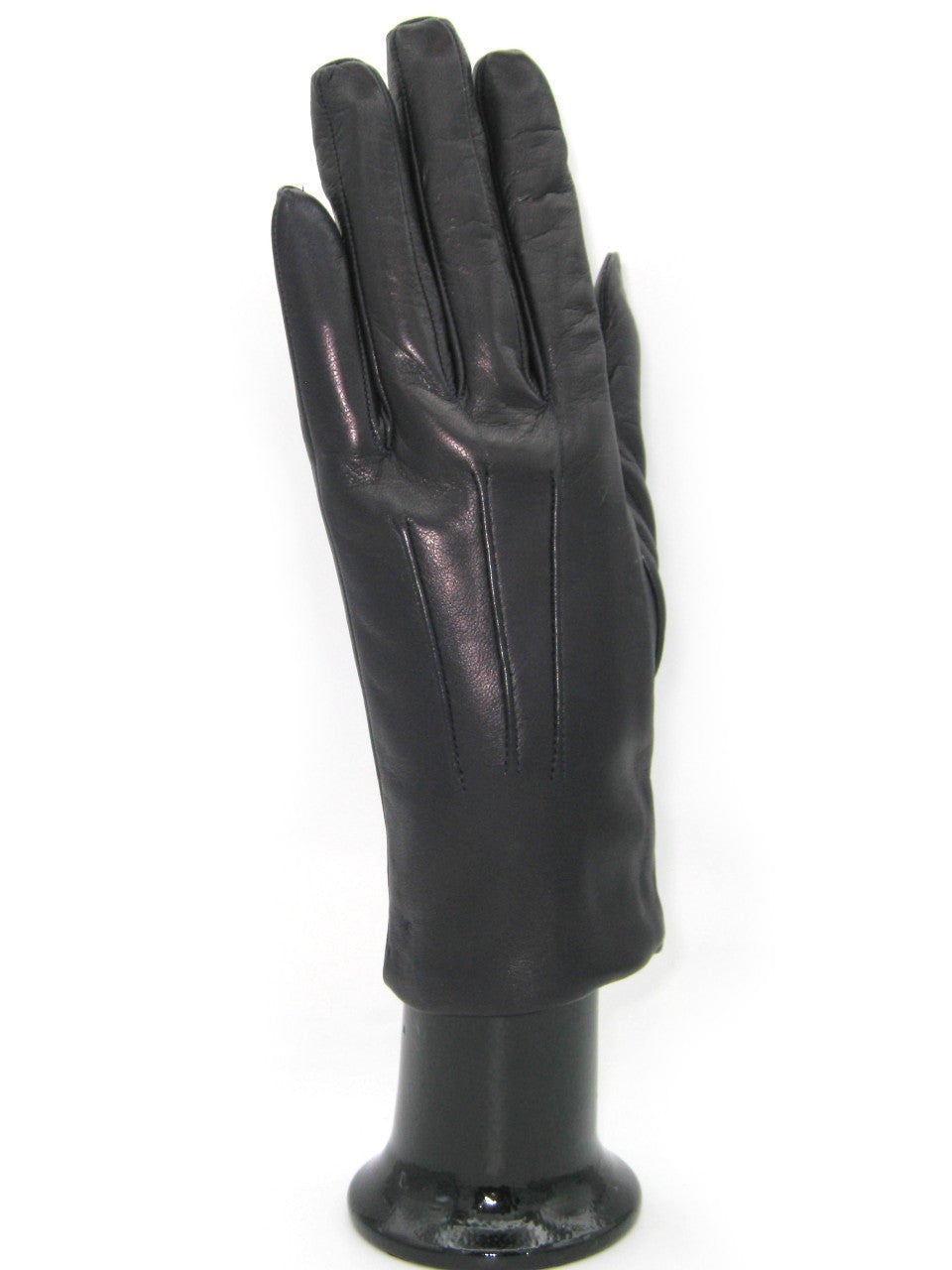 Guanto in Capretto 2bt con 3 cordoni fod. cashmere - Blu Navy