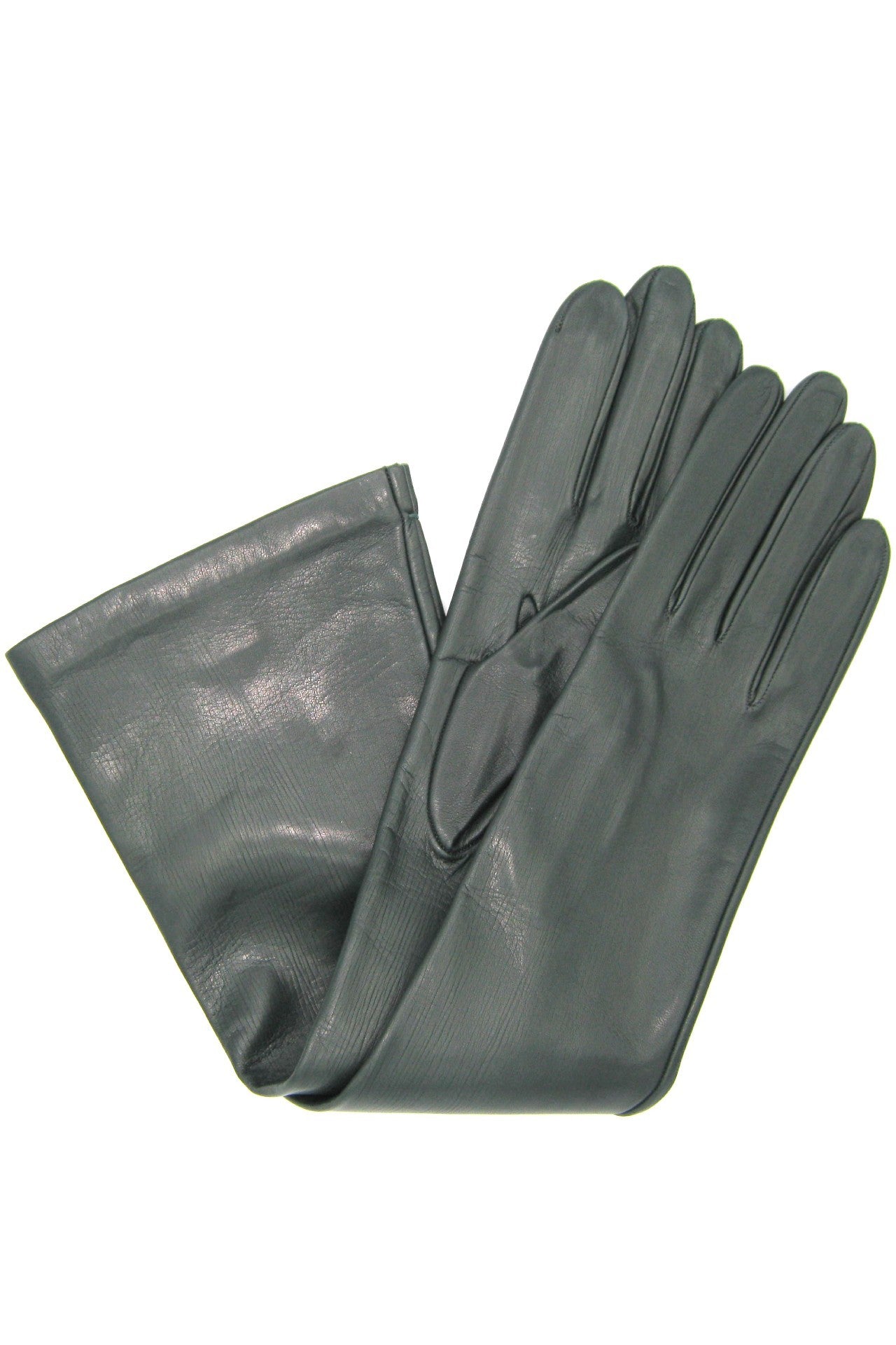 Guanto Nappa lungo foderato seta - Verde scuro