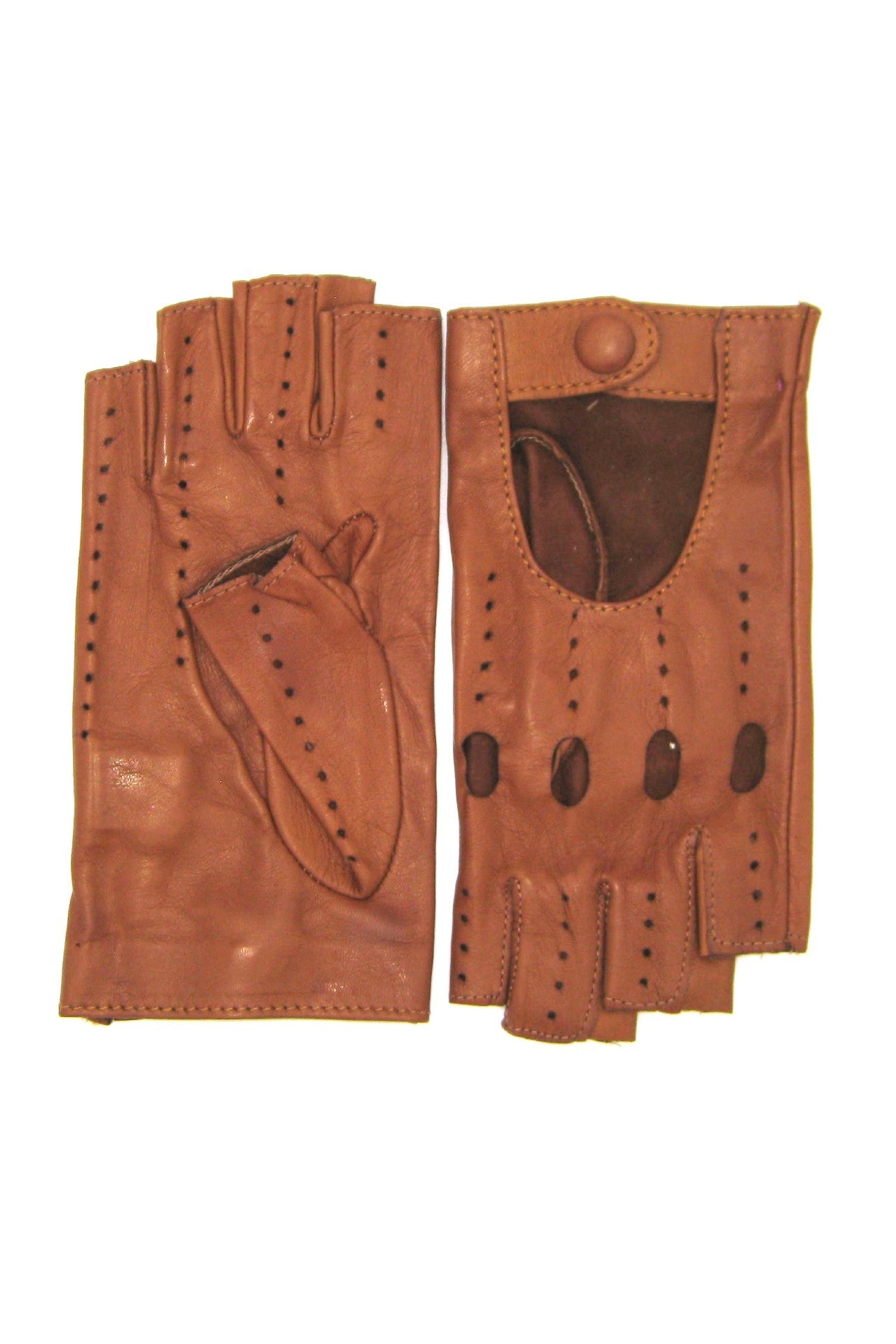 Guanto Guida sfoderto 1/2 dita - Tan