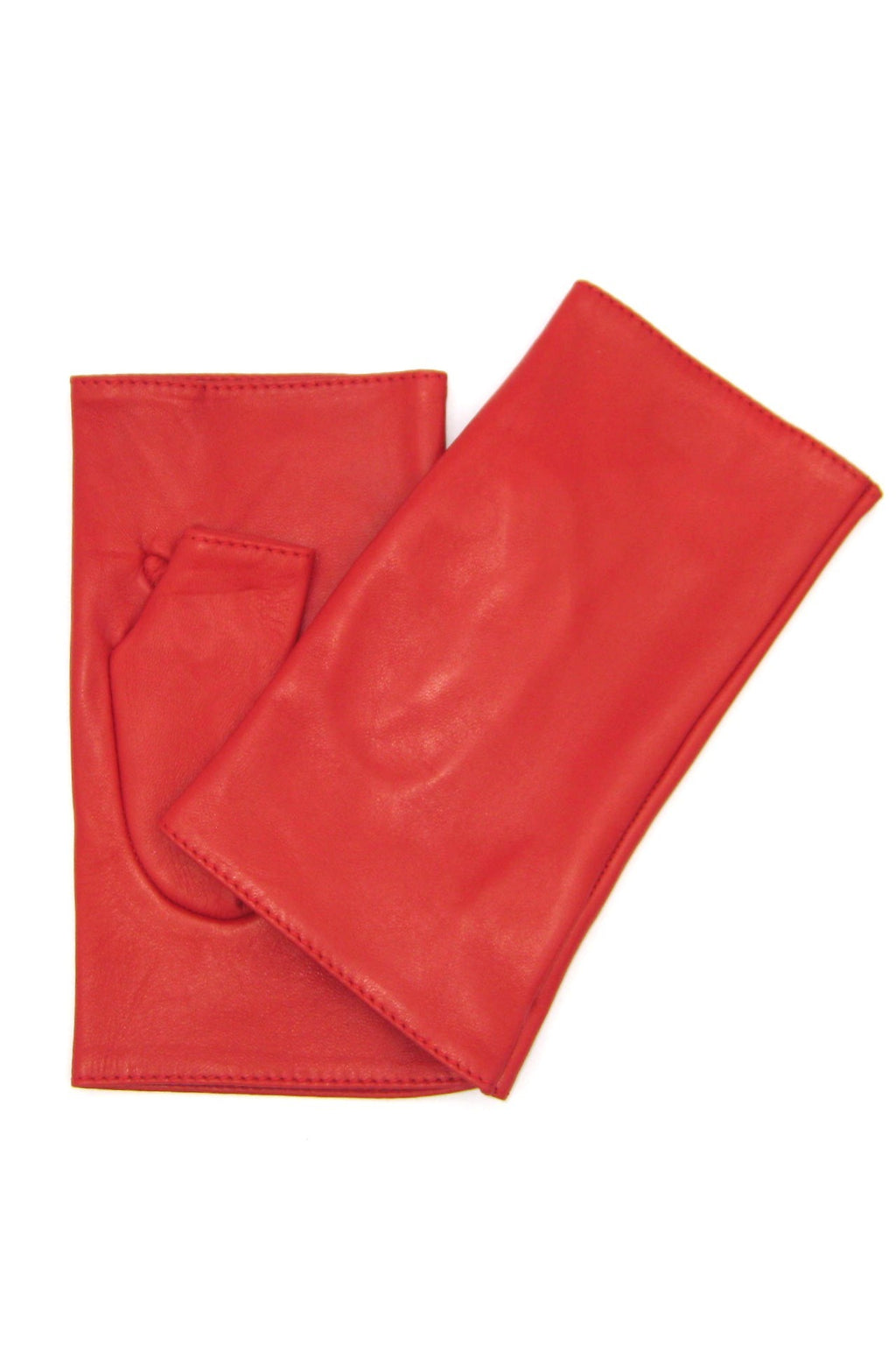 Manicotto in Nappa 2bt foderato seta - Rosso