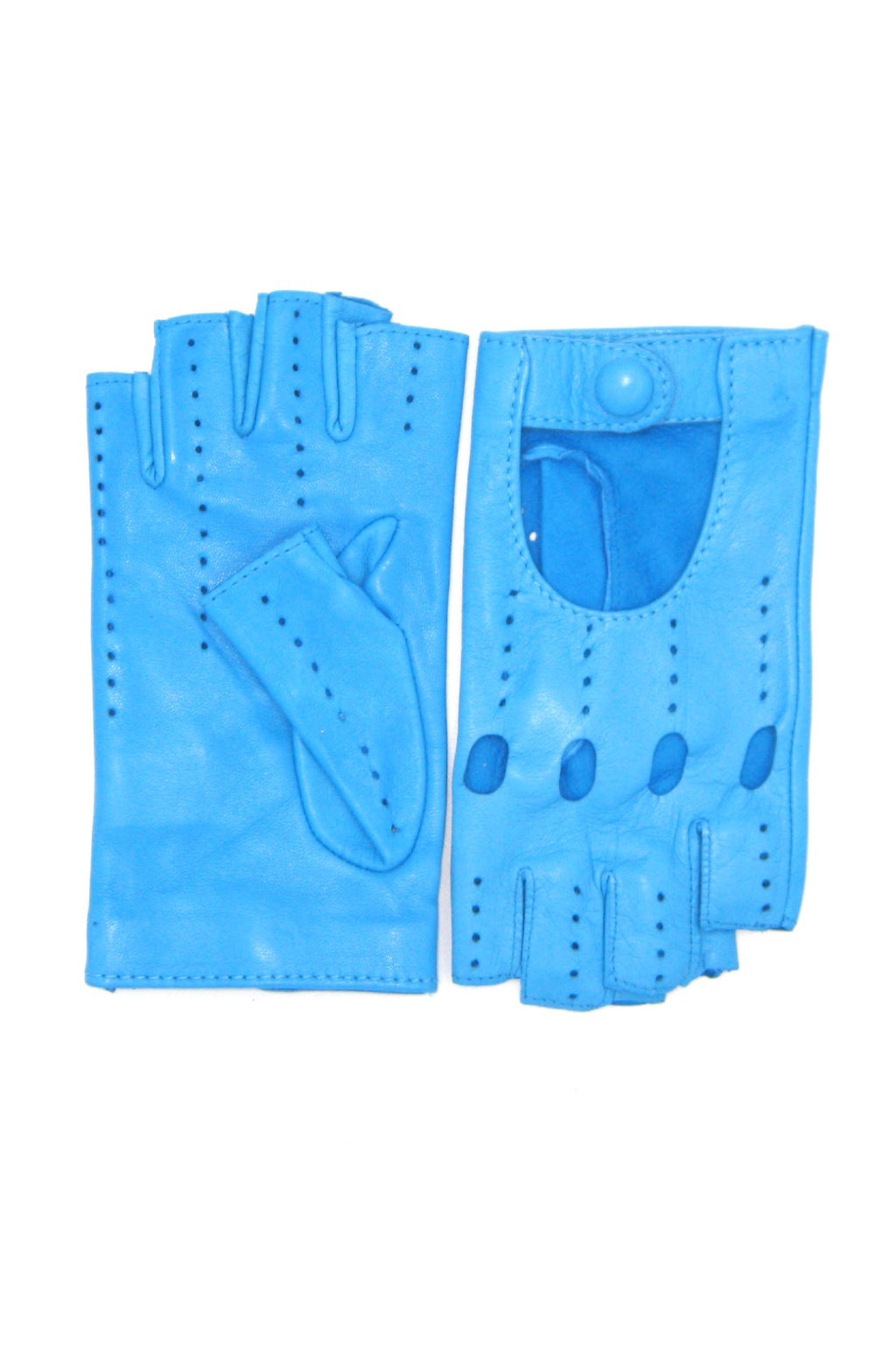 Guanto Guida sfoderto 1/2 dita - Turchese