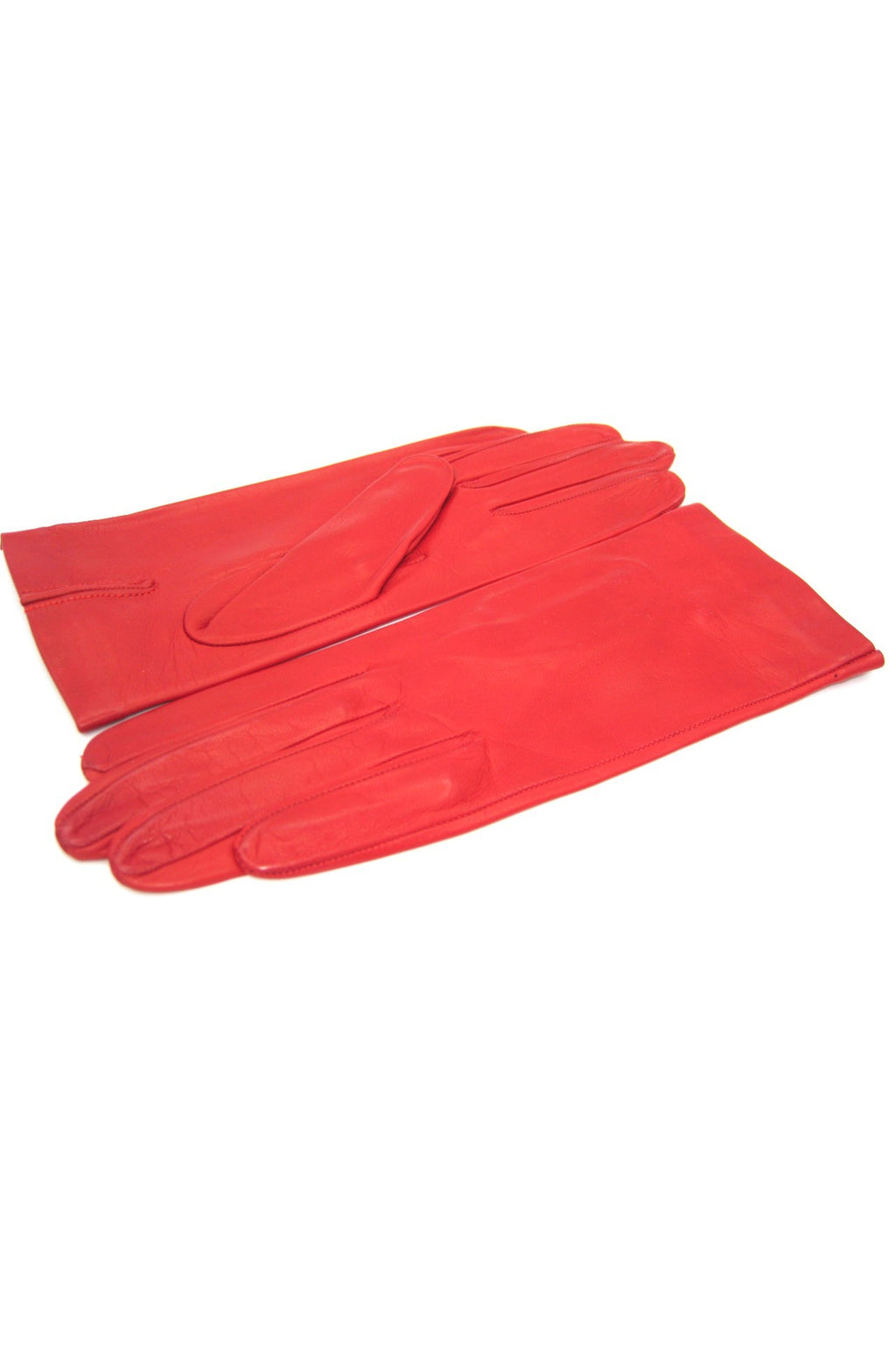 Nappahandschuh mit Seidenfutter - Rot