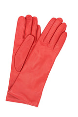 Guanto nappa foderato cashmere 4 bt - Rosso