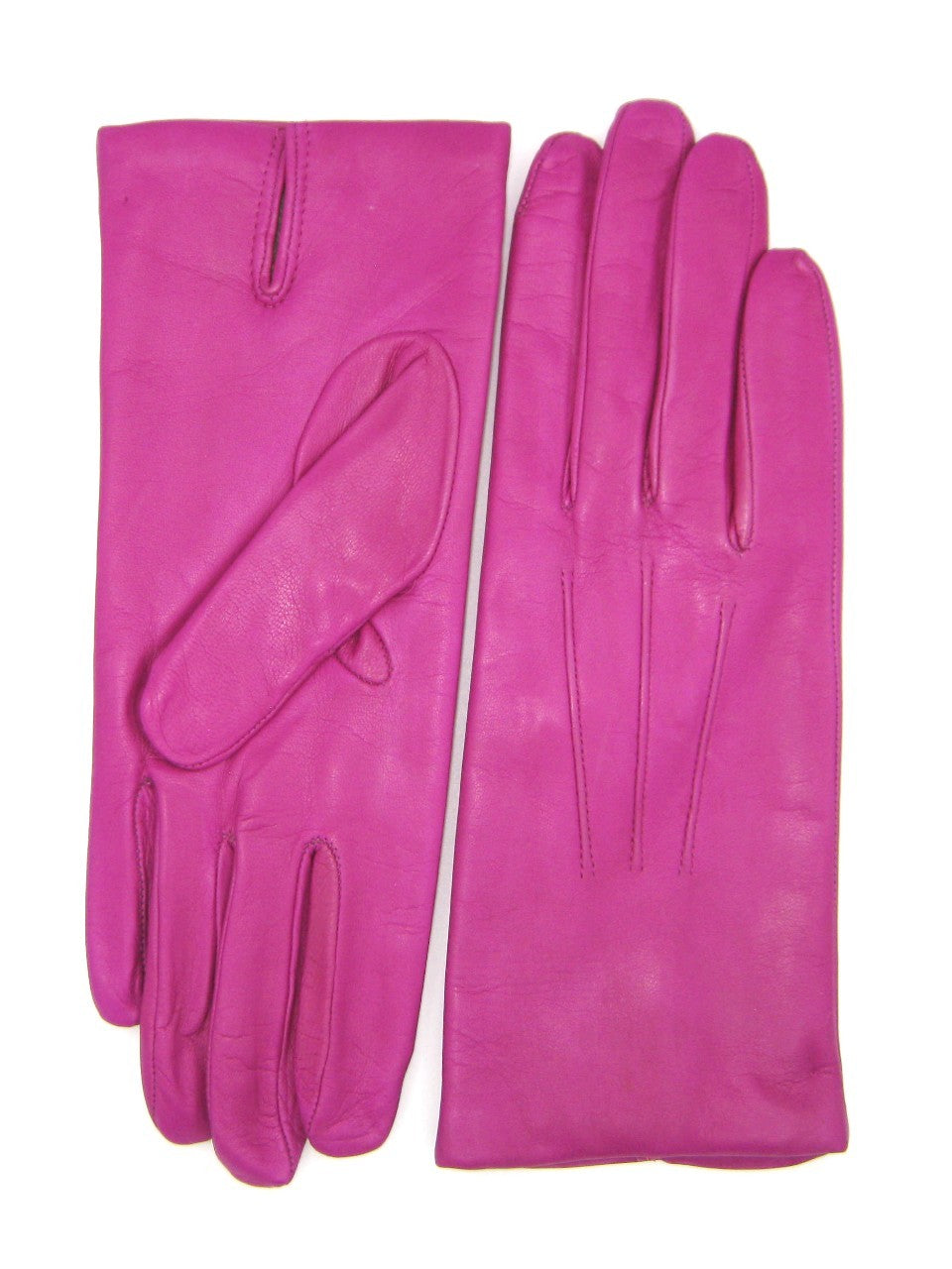 Guanto in Capretto 2bt con 3 cordoni fod. cashmere - Orchidea