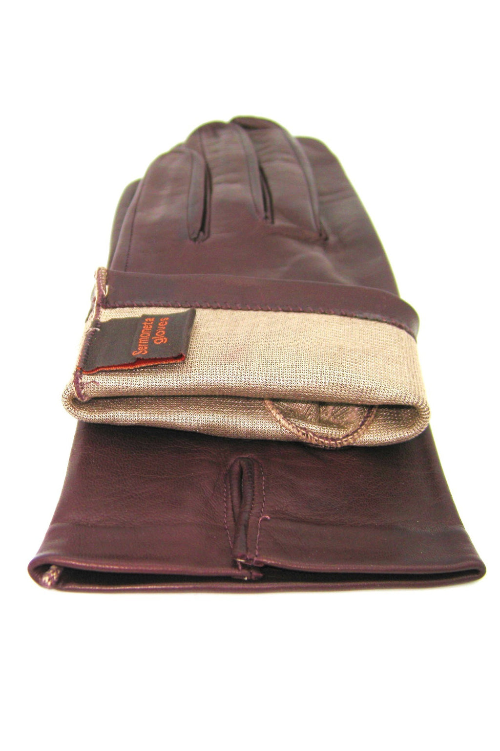 Nappahandschuh mit Seidenfutter - Bordeaux