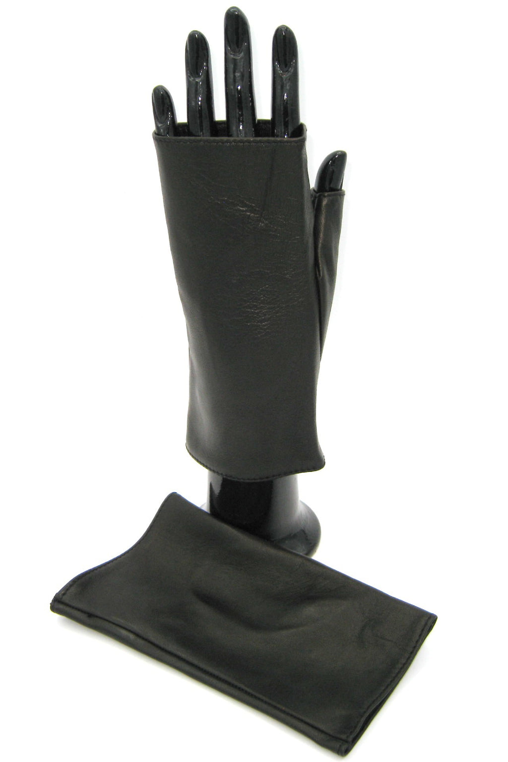 Manicotto in Nappa 2bt foderato seta - Nero