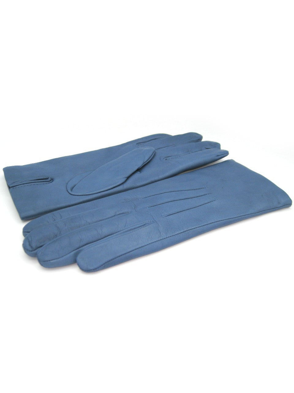 Guanto in Capretto 2bt con 3 cordoni fod. cashmere - Denim