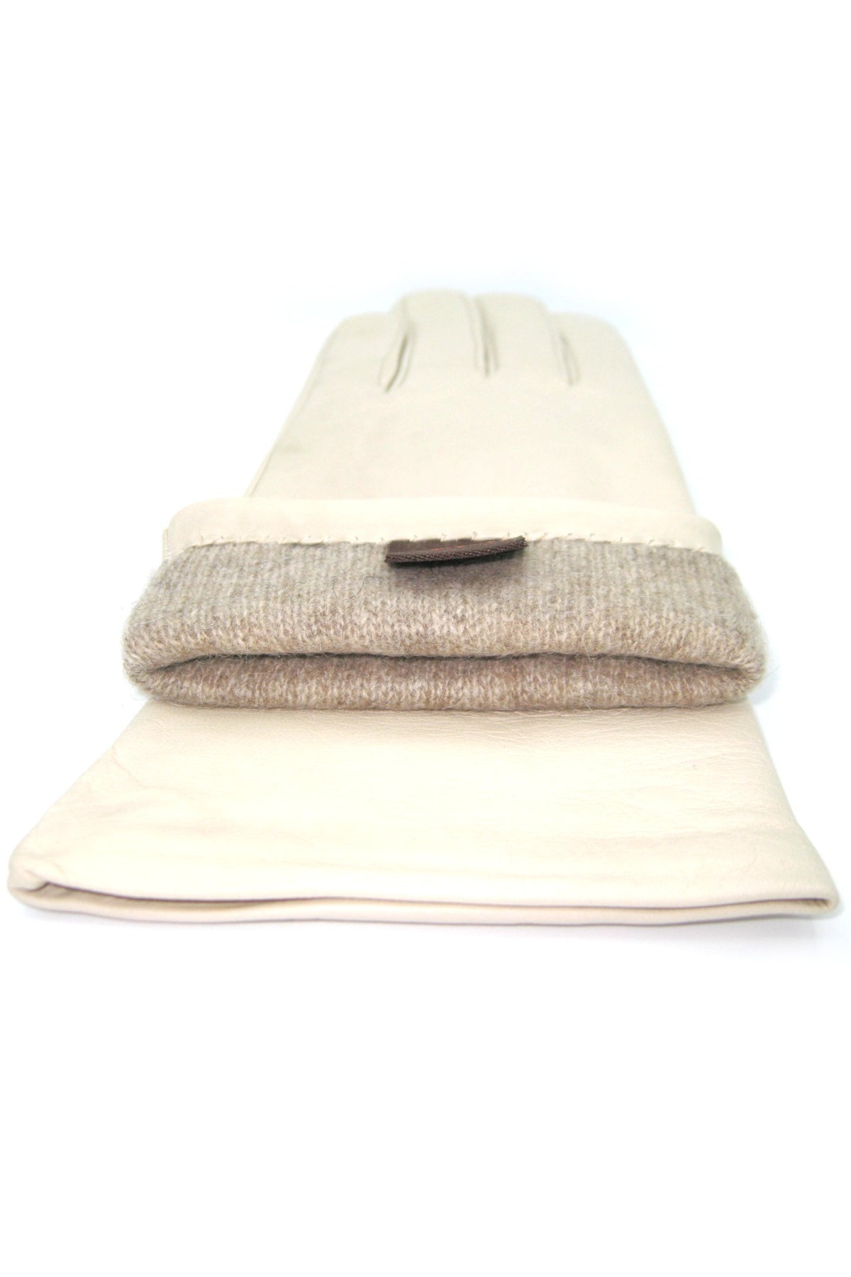 Nappahandschuh mit Kaschmirfutter - Creme