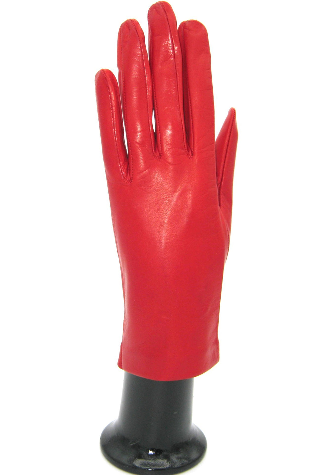 Nappahandschuh mit Seidenfutter - Rot